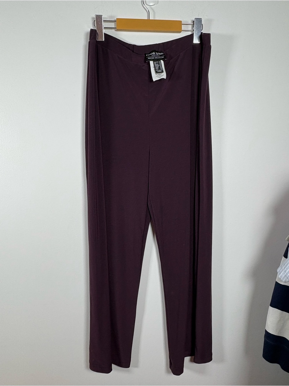 Frank Lyman Design Plum Straight-Leg Pull-On Pants